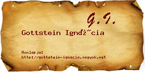 Gottstein Ignácia névjegykártya